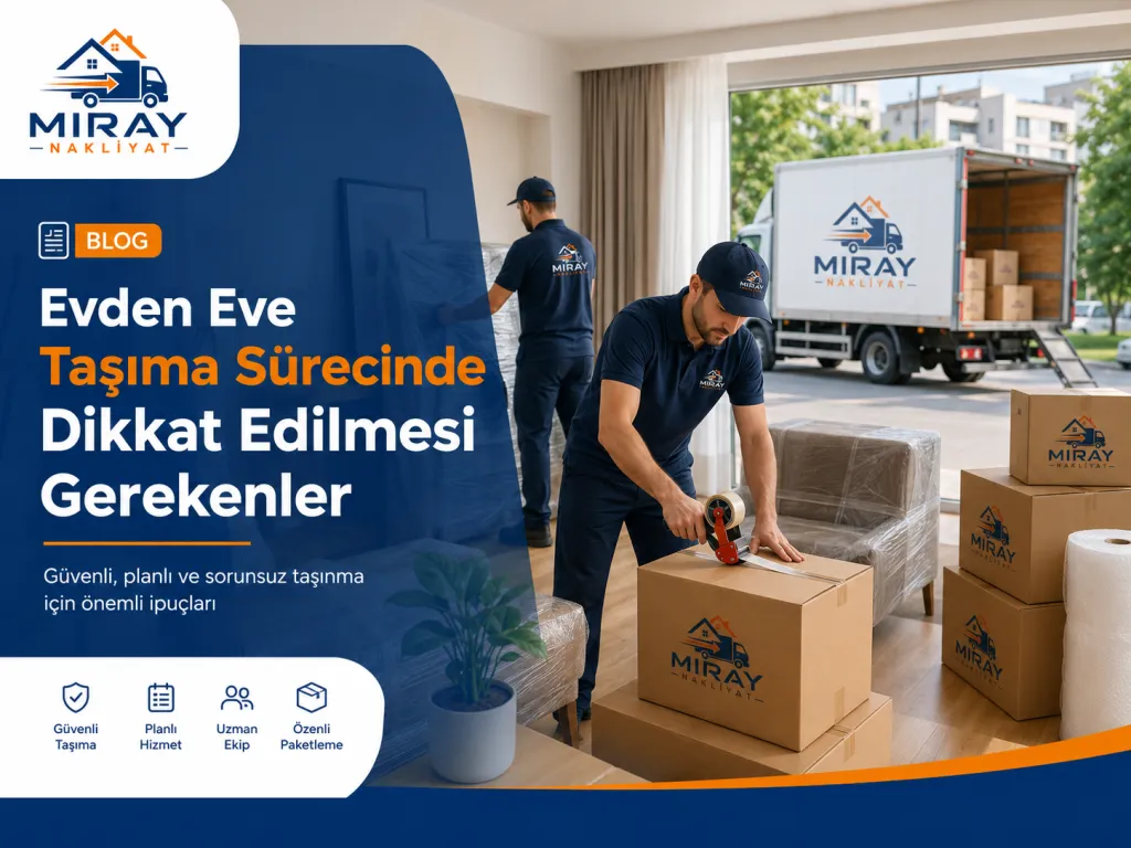 Evden Eve Taşıma Sürecinde Dikkat Edilmesi Gerekenler